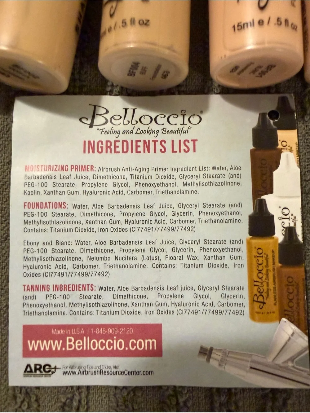 Belloccio Air Brush Foundation Makeup Light New